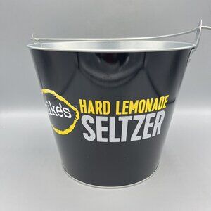 Mike's Hard Lemonade Seltzer Metal Ice Beer Bucket & Handle Ice Pail Drink Party